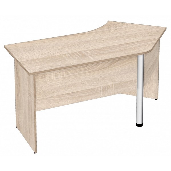 Офисный стол для руководителя левый Maxi26 1,6м форма эксклюзивная цвет дуб сонома фото.