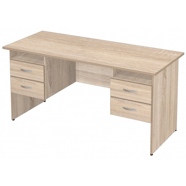 Стол письменный двухтумбовый с ящиками Maxi22 ЭКОНОМ вариант цвет дуб сонома фото.