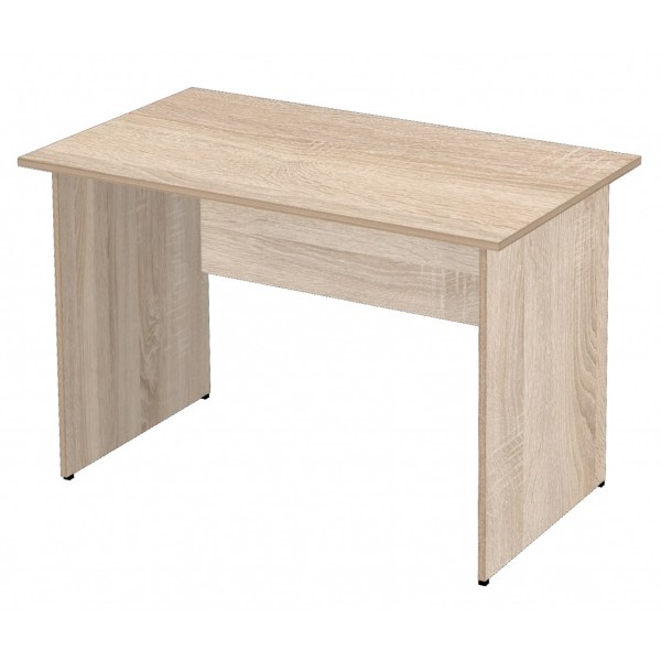 Стол письменный офисный небольшой 120 см шириной цвет дуб сонома фото.