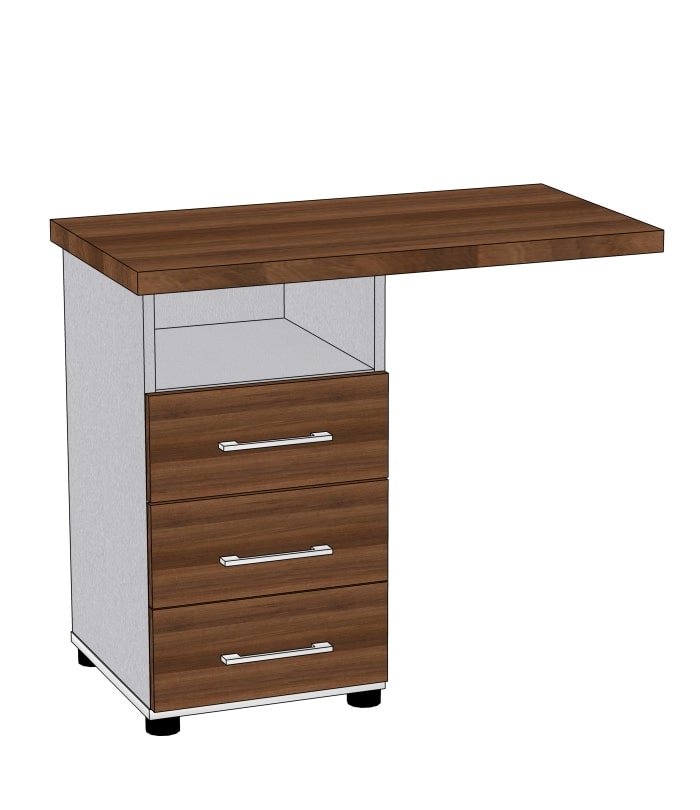 Стол-тумба VDT-13 L к столам руководителя левое исполнение фото