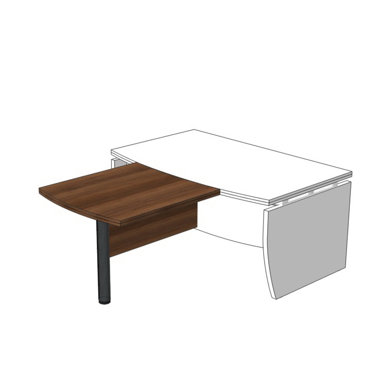 Брифинг-приставка руководителя 76B504 цвет грецкий орех табак