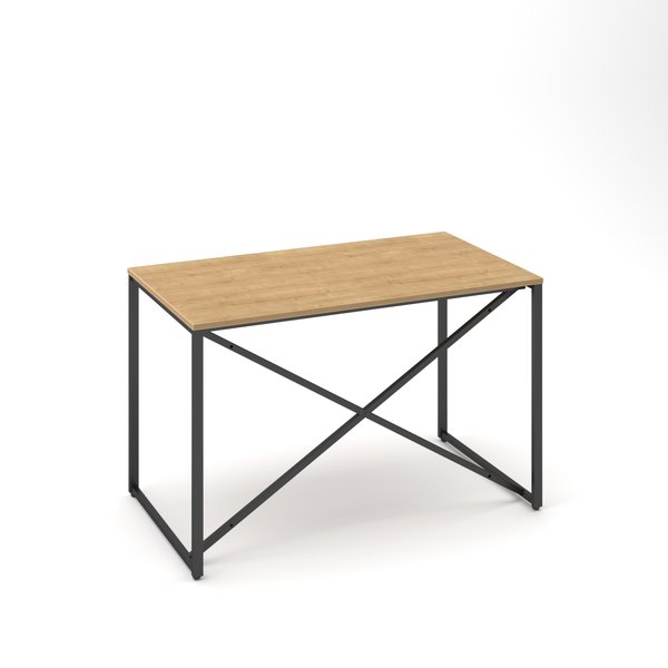 Стол письменный СФ-540112 в стиле лофт крышка дерево опоры черные